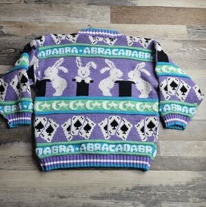 Pepperoni Vintage Sweater Youth Sweater Small Size 4 Rabbit In Hat Magic